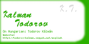 kalman todorov business card