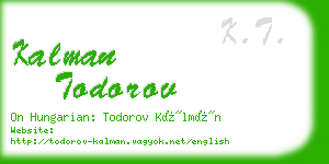 kalman todorov business card